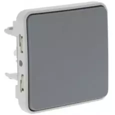 Выключатель Legrand 69540 Plexo кнопочный в рамку 10А IP55 (серый)
