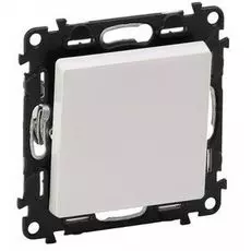 Выключатель Legrand 752401 Valena LIFE - 10АХ 250В с лицевой панелью, безвинтовые зажимы, белый