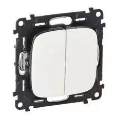 Выключатель Legrand 752705 Valena ALLURE DIY, 2-х клавишный, 10А, 250В, белый