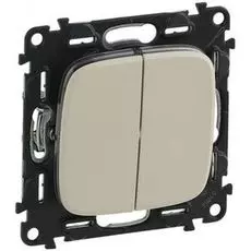 Выключатель Legrand 752805 Valena ALLURE DIY, 2-х клавишный, 10А, 250В, слоновая кость