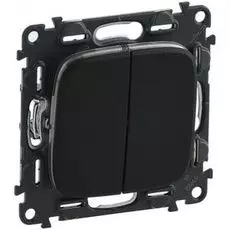 Выключатель Legrand 752915 Valena ALLURE DIY, 2-х клавишный, 10А, 250В, антрацит