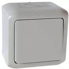Выключатель Legrand 782330 1-клавишный IP44 10А (серый)