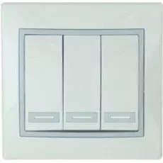 Выключатель Lezard 701-0215-109 СП Мира бел/сер.