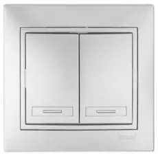 Выключатель Lezard 701-1010-101 СП Мира метал. сер.