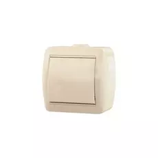 Выключатель Lezard 710-0300-100 HATA одноклавишный бежевый