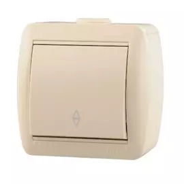 Выключатель Lezard 710-0300-105 Ната одноклавишный, проходной, крем