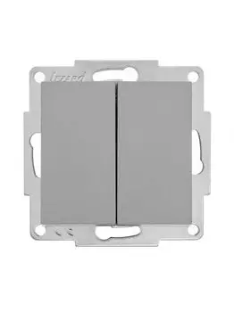 Выключатель Lezard 742-3588-101 Vesna 2-кл. СП механизм платина