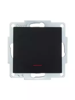 Выключатель Lezard 742-4288-111 Vesna 1-кл. СП с индикацией механизм черн. бархат