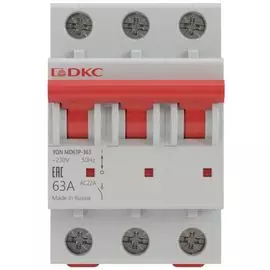 Выключатель нагрузки DKC MD63P-363 модульный, 3P 63А, "YON"
