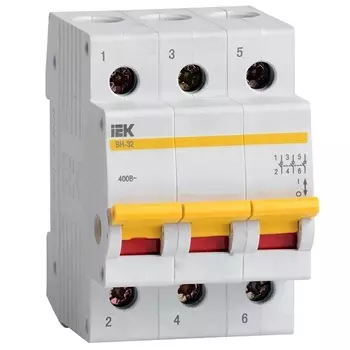 Выключатель нагрузки IEK MNV10-3-020 KARAT (мини-рубильник) ВН-32 3P 20А