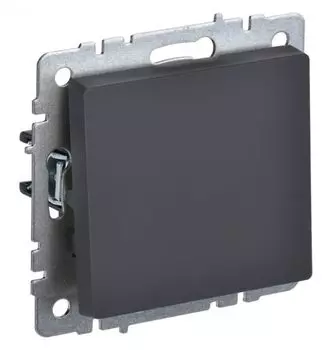 Выключатель одноклавишный IEK BR-V10-0-10-K53 BRITE 10А ВС10-1-0-БрГ Графит