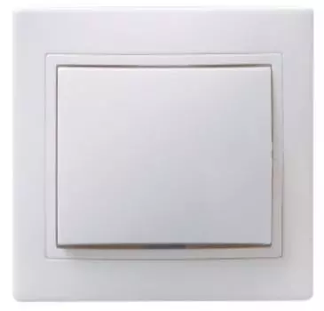 Выключатель одноклавишный IEK EVK10-K01-10-K KVARTA 10А кер. ВС10-1-0-КБ белый