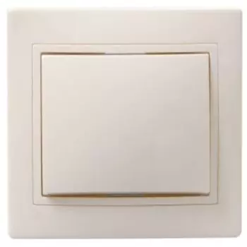 Выключатель одноклавишный IEK EVK10-K33-10-K KVARTA 10А кер. ВС10-1-0-Км кремовый