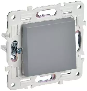 Выключатель одноклавишный IEK SK-V10-0-10-K03 SKANDY 10А SK-V01Gr серый