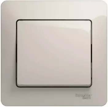 Выключатель одноклавишный Systeme Electric GSL000912 Glossa сх.1,10AX, в сборе, молочный