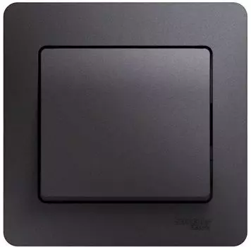 Выключатель одноклавишный Systeme Electric GSL001312 Glossa сх.1,10AX, в сборе, графит
