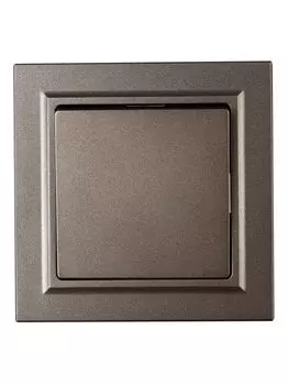 Выключатель одноклавишный в сборе IEK BR-V10-0-10-K45-F BRITE 10А ВСР10-1-0-БрТБ Бронза