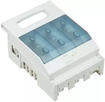 Выключатель-разъединитель CHINT 403017 3P, 100А, NHR17-100/3, откидной с плавкими вставками, со вспомогат. контактами