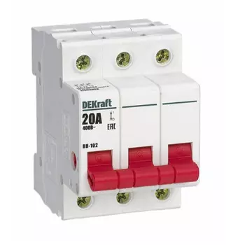 Выключатель-разъединитель DEKraft 17009DEK 3Р 20А ВН-102