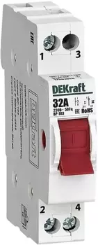 Выключатель-разъединитель трехпозиционный DEKraft 17203DEK 1P 32A ВР-103