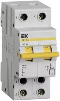 Выключатель-разъединитель трехпозиционный IEK MPR10-2-050 ВРТ-63 2P 50А