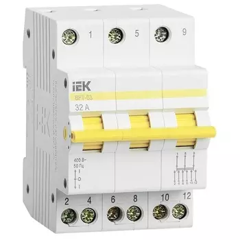 Выключатель-разъединитель трехпозиционный IEK MPR10-3-032 ВРТ-63 3P 32А