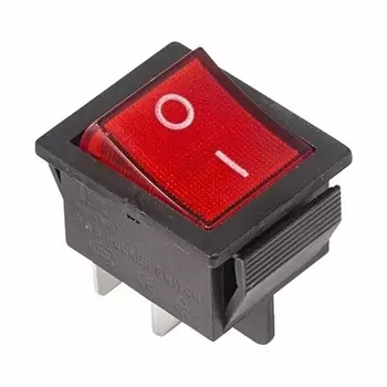 Выключатель Rexant 36-2330 клавишный 250V 16А (4с) ON-OFF красный с подсветкой (RWB-502, SC-767, IRS-201-1)