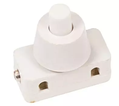 Выключатель Rexant 36-3012 кнопка 250V 2А (2с) ON-OFF белый (PBS-17A) (для настольной лампы)