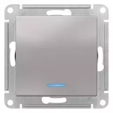 Выключатель Schneider Electric ATN000313 AtlasDesign, 1-клавишный, с подсветкой, сх.1а, 10АХ, механизм, алюминий