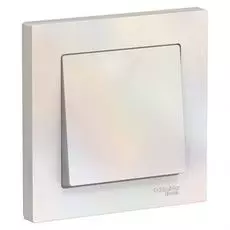 Выключатель Schneider Electric ATN000412 AtlasDesign, 1-клавишный, сх.1, 10АХ, в сборе, жемчуг