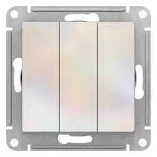 Выключатель Schneider Electric ATN000431 AtlasDesign, 3-клавишный, сх.1+1+1, 10АХ, механизм, жемчуг