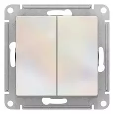 Выключатель Schneider Electric ATN000451 AtlasDesign, 2-клавишный, сх.5, 10АХ, механизм, жемчуг