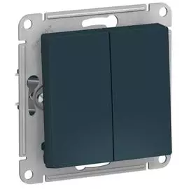 Выключатель Schneider Electric ATN000851 AtlasDesign 2-клавишный сх.5, 10АХ, механизм, изумруд