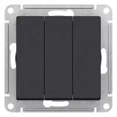 Выключатель Schneider Electric ATN001031 AtlasDesign, 3-клавишный, сх.1+1+1, 10АХ, механизм, карбон