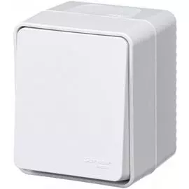 Выключатель Schneider Electric ATN540111 AtlasDesign PROFI IP54 О/У 1-клавишный 10 АХ, белый