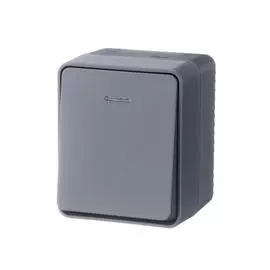 Выключатель Schneider Electric ATN544011 AtlasDesign PROFI IP54 О/У 1-клавишный 10 АХ, антрацит