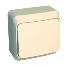 Выключатель Schneider Electric BA10-001K Этюд 1-клавишный, наружный,10 А, 220/250 В, IP20, в сборе (сх.1) (кремовый)