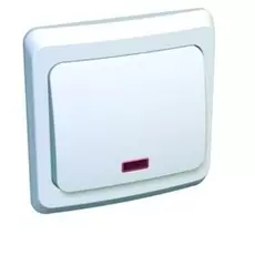 Выключатель Schneider Electric BC10-005B Этюд 1-клавишный, с подсветкой, скрытый, 10 А, 220/250 В, IP20 (сх.1) (белый)