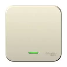 Выключатель Systeme Electric BLNVA061102 1-клавишный с подсветкой, 6А, 250В Молочный наруж