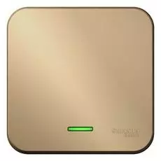 Выключатель Systeme Electric BLNVA101104 1-клавишный с подсветкой, 10А, 250B Титан наруж