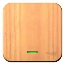 Выключатель Systeme Electric BLNVA101105 1-клавишный с подсветкой, 10А, 250B Ясень наруж