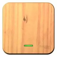 Выключатель Schneider Electric BLNVA101115 1-клавишный с подсветкой 10А, 250B, изолир. пластина Ясень наруж