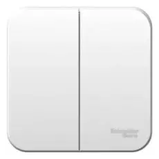 Выключатель Schneider Electric BLNVA105001 2-клавишный, 10А, 250B (белый) наруж