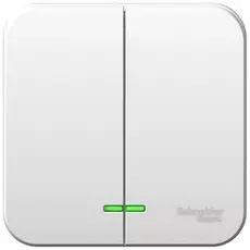 Выключатель Systeme Electric BLNVA105021 2-клавишный, 10А, 250B (белый) наруж