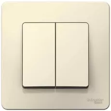 Выключатель Systeme Electric BLNVS006502 2-клавишный, 6А, 250В Молочный внутр