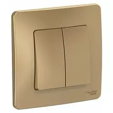 Выключатель Schneider Electric BLNVS010504 2-клавишный, 10А, 250B Титан внутр