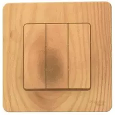 Выключатель Systeme Electric BLNVS100505 3-клавишный, 10А, 250B Ясень внутр