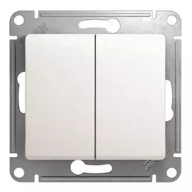 Выключатель Schneider Electric GSL000651 2-клавишный, сх.5, 10АХ перламутр