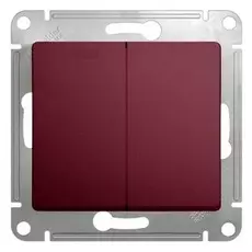 Выключатель Systeme Electric GSL001151 Glossa 2-клавишный сх.5 (баклажановый)