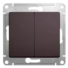 Выключатель Schneider Electric GSL001351 Glossa 2-клавишный сх.5 (графит)